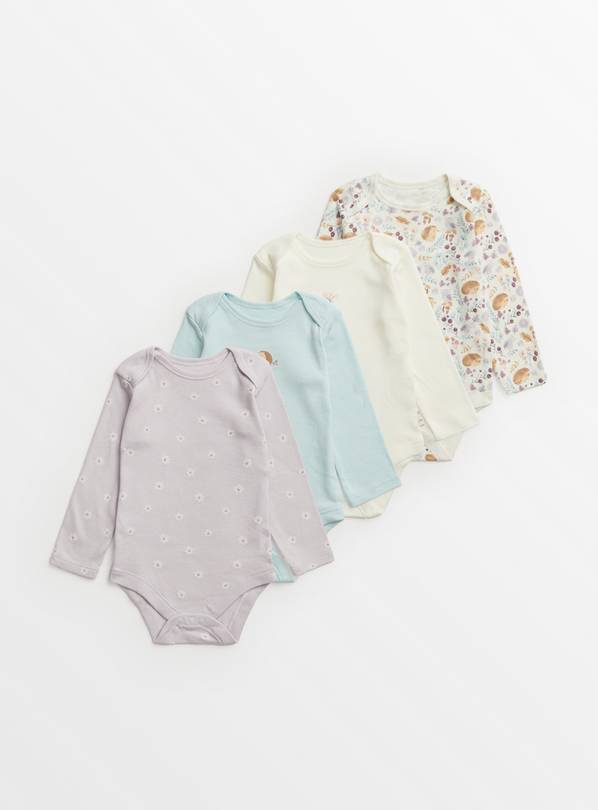 Buy Floral & Woodland Animal Print Bodysuits 4 Pack 1218 months